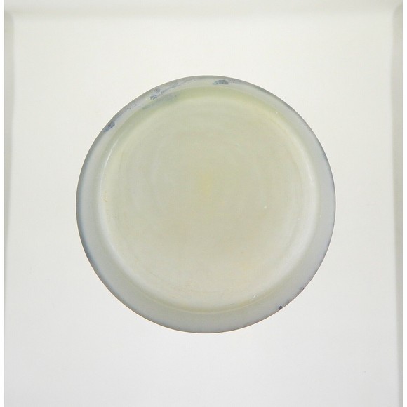 Rueven Art Glass Watercolor Drip Hand Painted Satin Bud Vase Ruffle Top 9 Inch - Picture 8 of 12